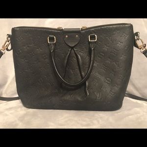 Louis Vuitton Mazarine MM Empreinte Bag in Black